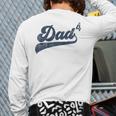 Dad4 Daddy Of 4 Kids Father Of Four Fourth Time Dad Long Sleeve T-Shirt Back Print