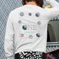 Daddy Houston We Have One Year Old Space Theme 1st Birthday Long Sleeve T-Shirt Back Print