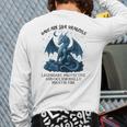Dads Are Like Dragons Legendary Protective Fatherhood Long Sleeve T-Shirt Back Print