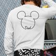 Disney Mickey And Friends Dad Mickey Art Line Pocket Logo Long Sleeve T-Shirt Back Print