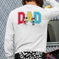 Disney Mickey And Friends Mickey Minnie Dad Collegiate Logo Long Sleeve T-Shirt Back Print
