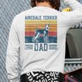 Dog Airedale Terrier Dad Vintage Airedale Terrier Dad Long Sleeve T-Shirt Back Print