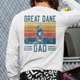 Dog Dad Vintage Great Dane Dad Men Women Kids Long Sleeve T-Shirt Back Print