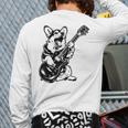 Dog Guitarist Guitar Pembroke Welsh Corgi Dad Mom Long Sleeve T-Shirt Back Print