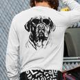 English Mastiff Sketch Drawing Art Dog Lover Mom Dad Women Long Sleeve T-Shirt Back Print
