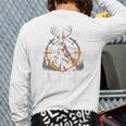 Fast Food Deer Hunting Hunter Dad Tail Buck Long Sleeve T-Shirt Back Print