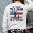 Father Veterans Day My Favorite Veteran Is My Daddy For Kids Long Sleeve T-Shirt Back Print
