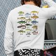 Fishing-Shirt Types Of Freshwater Bass Fish Dad Jokes Long Sleeve T-Shirt Back Print