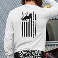 German Shepherd Dad Vintage Flag Patriotic Dog Long Sleeve T-Shirt Back Print