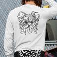 Line Art Dad Mom Dog Teecup Yorkie Long Sleeve T-Shirt Back Print Line Art Dad Mom Dog Teecup Yorkie Long Sleeve T-Shirt Back Print