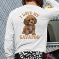 I Love My Cavapoo For Mom Dad Kids Long Sleeve T-Shirt Back Print