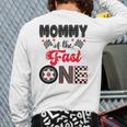 Mommy Of The Fast One Car Racing Dad 1St Birthday Boy Long Sleeve T-Shirt Back Print
