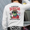 Puerto Rican Dad Idea For Men & Papá Boricua Coqui Frog Long Sleeve T-Shirt Back Print