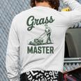 Push Lawn Mower Legend Grass Master Dad Mowing Long Sleeve T-Shirt Back Print