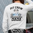 Race Car Racing Family Dada Pit Crew Birthday Party Long Sleeve T-Shirt Back Print