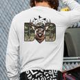 Retro Camo Dad Hunting Camouflage Deer Matching Long Sleeve T-Shirt Back Print