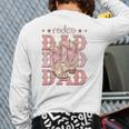 Rodeo Dad Pink Boots Coquette Cow-Girl Birthday Party Long Sleeve T-Shirt Back Print