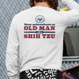 Shih Tzu Dad Shirt Never Underestimate An Old Man Gift Tee Long Sleeve T-Shirt Back Print