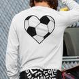 Soccer Ball Heart Idea For Mom Dad Kids T-Shirt Long Sleeve T-Shirt Back Print