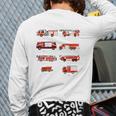 Toddler Boy Types Of FireTruck Firefighter Baby Dad Fireman Long Sleeve T-Shirt Back Print Toddler Boy Types Of FireTruck Firefighter Baby Dad Fireman Long Sleeve T-Shirt Back Print