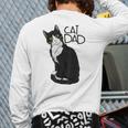 Tuxedo Cat Dad Cat Dad Tuxedo Cat Dad Long Sleeve T-Shirt Back Print