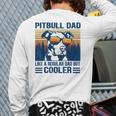 Vintage Pitbull Dad Like A Regular Dad But Cooler Long Sleeve T-Shirt Back Print