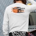 Vintage Proud Basketball Dad Fathers Day Basketball Player Long Sleeve T-Shirt Back Print