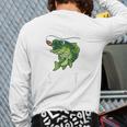 Youth Boy My Lucky Fishing-Shirt Bass Fish Dad Long Sleeve T-Shirt Back Print