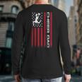 4th Of July US Flag Cheer Dad Shirt For Father's Cheer Long Sleeve T-Shirt Back Print