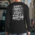Adoptive Mom Adoption Dad And Adoption Day Foster Care Long Sleeve T-Shirt Back Print