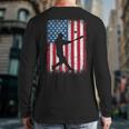 American Flag Vintage Baseball Flag Dad Mom Tee T-Shirt Long Sleeve T-Shirt Back Print