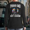 Autism Awareness For Proud Dad Support Autistic Kids Long Sleeve T-Shirt Back Print