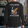 Autism Dad Support Alone Puzzle You'Ll Never Walk Long Sleeve T-Shirt Back Print