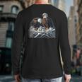Bald Eagle Dad Mom Three Eaglet Chicks Babies In The Nest Long Sleeve T-Shirt Back Print