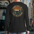 BBQ Dad Smoking Meat Smoker Barbecue Dad Long Sleeve T-Shirt Back Print