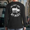 BBQ Pit Reverse Flow Smoker Accessory Dad Grill Long Sleeve T-Shirt Back Print