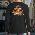 Beagle Flying a Plane Pilot Airplane Dog Mom Dad Long Sleeve T-Shirt Back Print