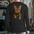 Bengal Cat Lover Animal Pet Bengal Cat Owner Mom Cat Dad Cat Men Women Kids Long Sleeve T-Shirt Back Print