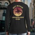 Best Buckin' Granddaddy Western Rodeo Cowboy Bucking Horse Long Sleeve T-Shirt Back Print