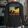 Best Cat Dad Ever Fist Bump For Fur Daddies Men Women Girls Kids Long Sleeve T-Shirt Back Print