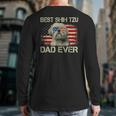 Best Shih Tzu Dad Ever Tshirt Dog Lover American Flag Long Sleeve T-Shirt Back Print