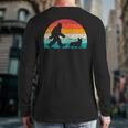 Bigfoot Walking a Dog Corgi Lovers Dog Dad Long Sleeve T-Shirt Back Print