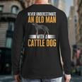 Blue Heeler Dad Australian Cattle Dog Men Long Sleeve T-Shirt Back Print
