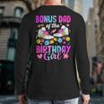 Bonus Dad Of The Birthday Girl Rolling Skate Bday Family Long Sleeve T-Shirt Back Print