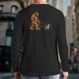 Boston Terrier Bigfoot Dog Walking Dog Mom Dad Kids Long Sleeve T-Shirt Back Print Boston Terrier Bigfoot Dog Walking Dog Mom Dad Kids Long Sleeve T-Shirt Back Print