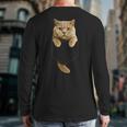 British Shorthair Cat Pocket Cat Mom Cat Dad Cat Lover Long Sleeve T-Shirt Back Print British Shorthair Cat Pocket Cat Mom Cat Dad Cat Lover Long Sleeve T-Shirt Back Print