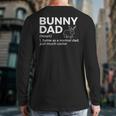 Bunny Dad Definition Rabbit Lover Long Sleeve T-Shirt Back Print