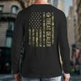 Camo Cat Treat Dealer American Flag US Cat Dad 4th Of July For Men Women Long Sleeve T-Shirt Back Print