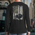 Camo USA Flag Bison Camouflage Hunting Wildlife Hunter Dad Long Sleeve T-Shirt Back Print Camo USA Flag Bison Camouflage Hunting Wildlife Hunter Dad Long Sleeve T-Shirt Back Print