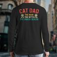 Cat Dad The Man The Myth Cat Lover Kitten Owner Kitty Long Sleeve T-Shirt Back Print